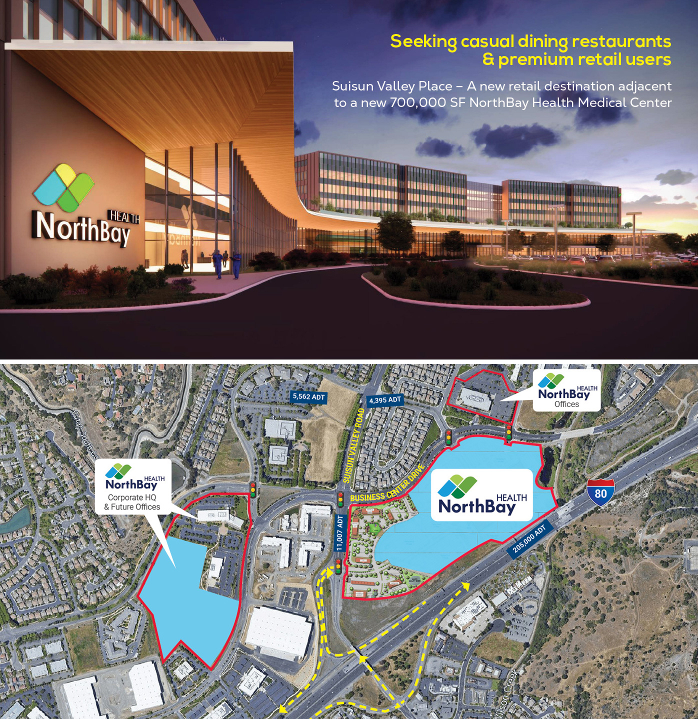 <b>Seeking Casual Dining Restaurants<br />
& Premium Retail Users </b>