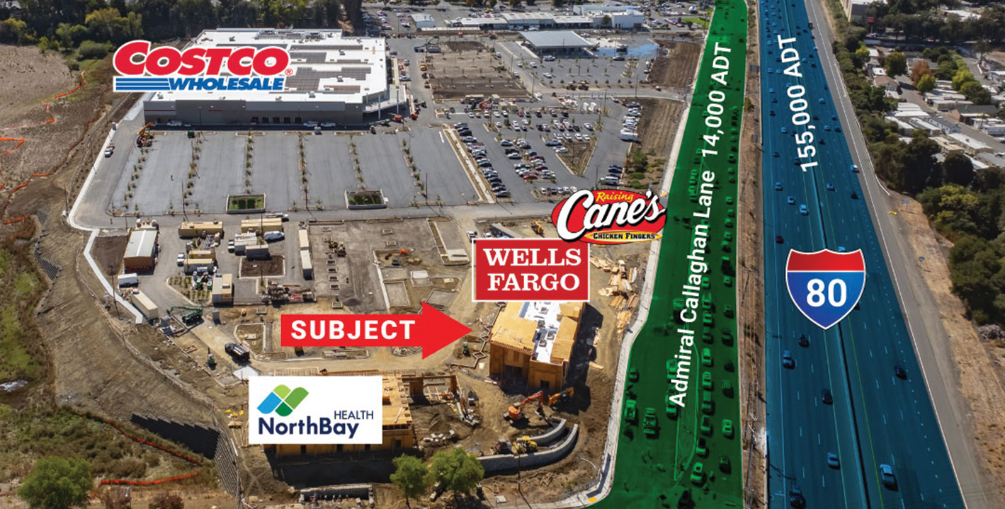 <b>Fairview Plaza – Vallejo, CA</b><br />
<b><small>Join Costco, Raising Cane's, Wells Fargo and NorthBay Health!</b></small>